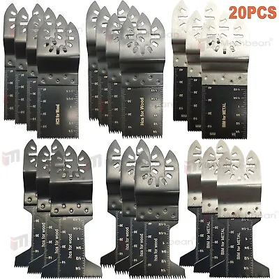 20Pcs Oscillating Multi Tool Saw Blades Wood Metal Cut Cutter For Dewalt Fein • $21.59