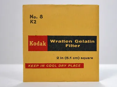 $6.99 • Buy Kodak WRATTEN #8 K2 FILTER GEL 2X2  Yellow Filter For Black & White Contrast