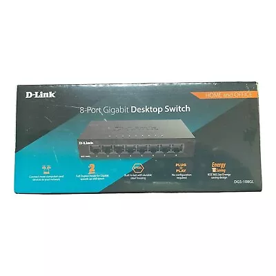 D-Link DGS-108GL 8 Port Gigabit Metal Unmanaged Desktop Switch H/W Ver. A1 • $40