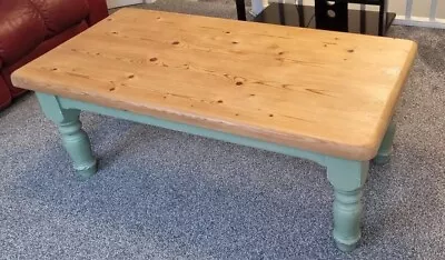 Chunky Pine Solid Wood Coffee Table French Farmhouse Shabby Chic • £30