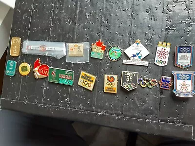 18 Assorted Media Olympic Pins • $29.95