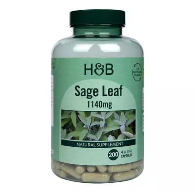 Holland & Barrett SAGE LEAF 1140mg 200 Capsules Natural Supplement • £16.95