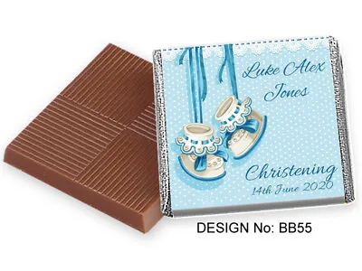 £8.99 • Buy 50 Personalised Chocolate Thank You Favours Christening, Baby Shower & Fast Post