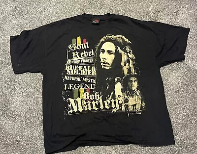 Vintage Bob Marley Band T Shirt Men’s Zion Rootswear Soul Rebel Legend Size 2XL • $12.95