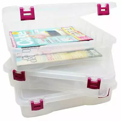 £18.95 • Buy 12  X 12  Paper Craft Organiser Project Box Home Office Storage