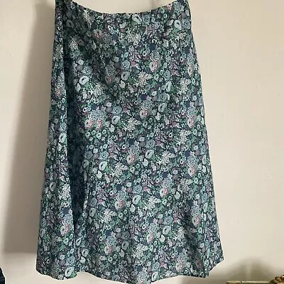 Liberty Print Tana Lawn Skirt For David Nieper Size 12 V Lovely Fully Lined . • £38