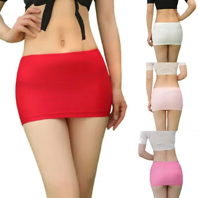 £5.22 • Buy Sexy Women Sheer Mesh Micro Skirt See-through Lingerie Mini Dress Nightwear Club