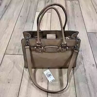 MICHAEL Michael Kors Hamilton Dark Khaki Leather Large EW Tote  • $75