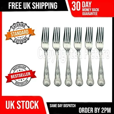 £5.89 • Buy Kings Pattern Dessert Forks Quality Set Of 6 Design Handle Smaller Cutlery