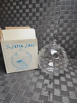 Vintage 5  Betta Ball Hanging Fishbowl Vases Hand Blown Rooter Plant Clear Glass • $39.96