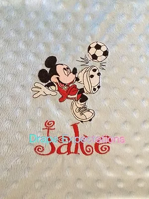 Personalised Dimple Fleece Baby Blanket  Mickey Mouse • £16