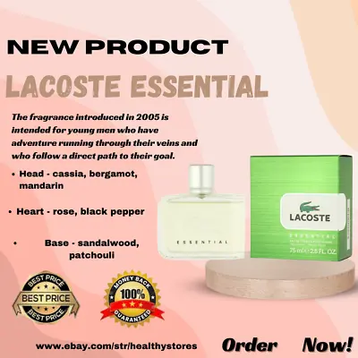 Lacoste  Essential Fragrances For Men Edt 75ml EDT • £43.39