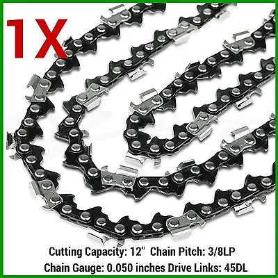 Chainsaw Chain 12  Fits Huski & Ryobi 45 3/8 Lp .050 Ozito Ozpcs305a • $12.80
