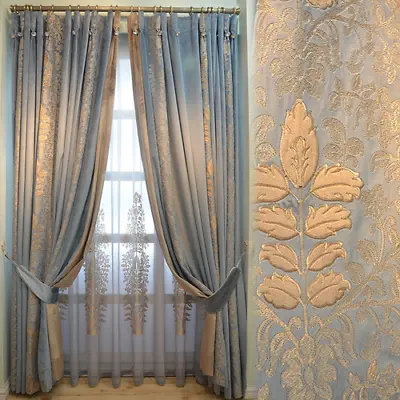 $241.41 • Buy 2021 Splicing Chenille Beautiful American Luxurious French Curtains For Bedroom