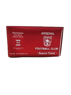 £1.99 • Buy Arsenal Season Ticket Books Clock End Highbury Used 2001/2002