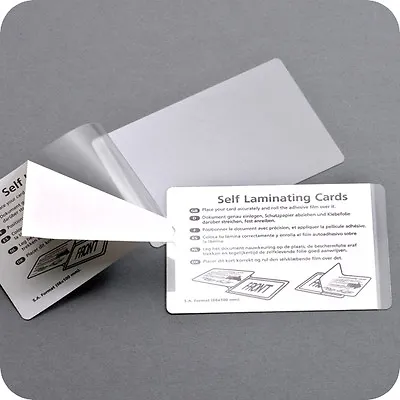 5 Self Seal Pouches Cold Laminating Identity Peel Stick Adhesive Pocket A4 A5 A7 • £2.99