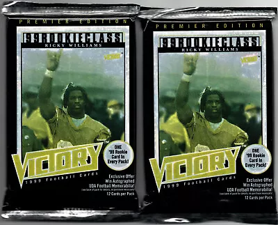 1999 Upper Deck Victory Football Cards Packs - Lot Of 2 Packs • $3.99