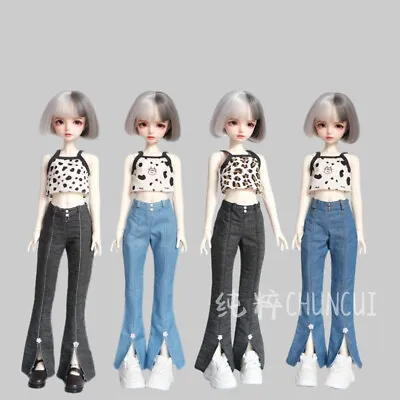 BJD Doll Clothing Top Denim Jeans 1/3 1/4 1/6 OB24 For SD MSD YoSD Blythe • $19.99