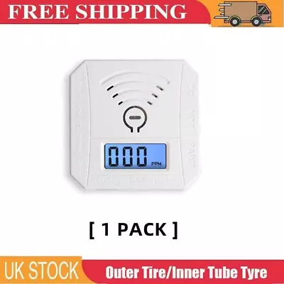 LED Indicator Carbon Sensor Battery Powered Monoxide Smoke Detector UK • £10.99