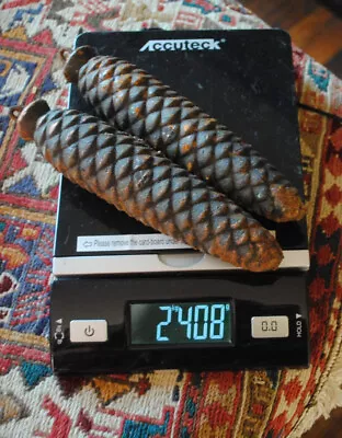 ANTIQUE BLACK FOREST CUCKOO CLOCK PINE CONE WEIGHTS Total 2408 GRAMS EST.1200EA • $20