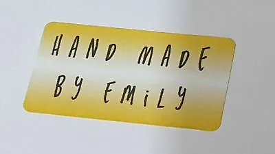 325 X Hand Made By Craft Card Making Labels Gold Embers Matte Labels Stickers • £5.01