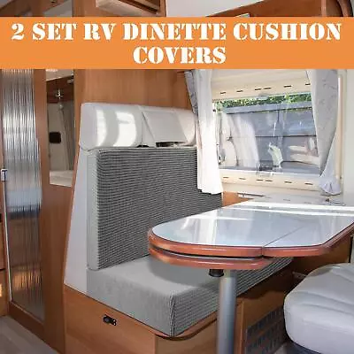 4 Pieces Camper Cushion Covers Soft Camper Cushion Slipcovers RV Seat Covers • $70.64