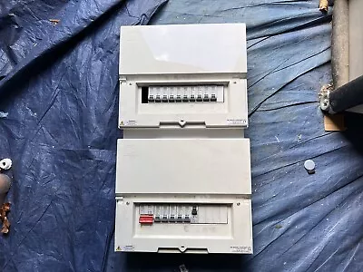 Used MK Sentry Dual Tower Consumer Unit 10+12 Way Module • £79.99