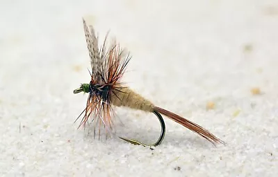 12 Flies - March Brown Dry Fly - Mustad Signature Fly Fishing Hooks/Choose Size • $9.99