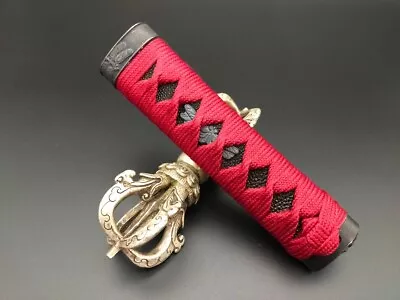 Japanese Sword Handle Katsumushi Edge Head Menuki With Mekugi For Iaido Len • $67.57