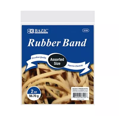 Bazic Rubber Band Assorted Size 56.70g School Office Supplies • $4.99