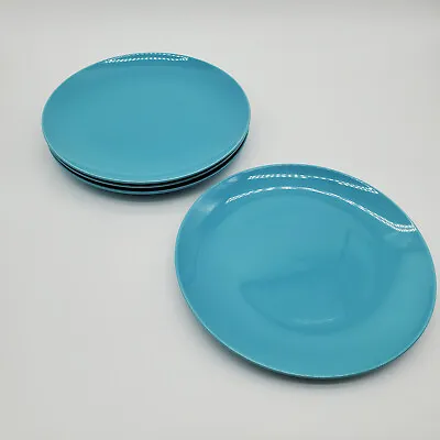4 Ikea Fargrik Turquoise 10.5 In Dinner Plates • $29.99