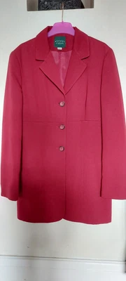 £7.50 • Buy  CHARLOTTE HALTON Ladies Dark Red Fully Lined Jacket Size 12(euro38) 