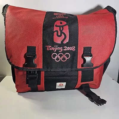 2008 Beijing Olympic Usa Wrestling XP Apparel Red Carrying Bag With Straps Rare • $30