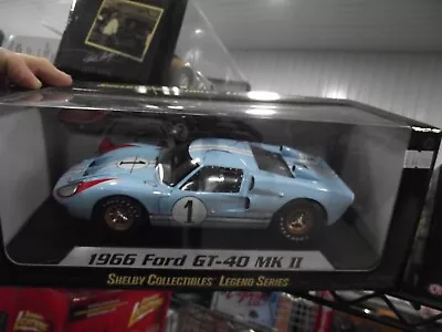 Shelby Collectibles 1/18 1966 Ford GT-40 MK II Blue #1 NIB • $53
