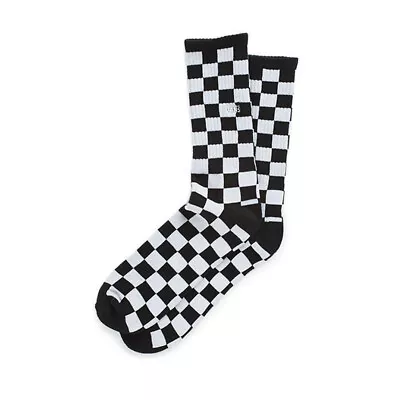 Vans Checkerboard II Crew 9.5-13US Sock In Black White Check-  - • $19.95
