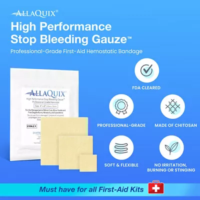 AllaQuix High Performance Stop Bleeding Gauze (Blood Stopper Bandage) Pro-Grade • $59