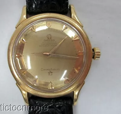 Vintage 18k Gold Omega Automatic Constellation Watch 2699sc Pie Pan Dial Bumper • $1925