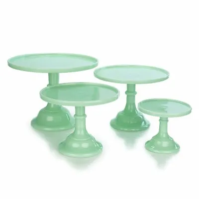 Mosser Glass 4-Tier Cake Plates Set | Jade • $179.05