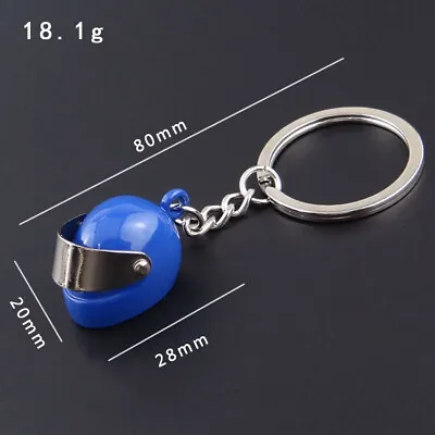 Motorcycle Bike Simulation Helmet Keychain Key Ring Xmas Wedding Gift 80*20*28mm • $3.96