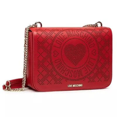 Love Moschino Chic Pink Crossbody Bag With Silver Accents • $143.10