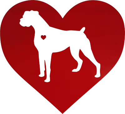 Boxer Dog Love Heart Vinyl Decal Sticker Car Truck Window Bumper Laptop Tablet • $5