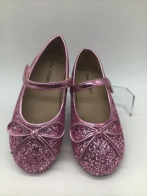 Otter Momo Girls Pink Glitter Mary Jane Ballet Flats Shoes Sz. 11M • $15.99