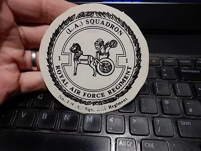 Vintage Sticker   La Sdqn 1  ------ Raf Regt    1960s 70s Era    • £17.99