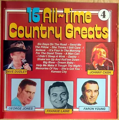 16 All Time Country Greats 4 - Frankie Laine Dave Dudley U.a. - CD • £4.74