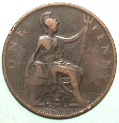 1899 Penny Counterstamped Gw On The Reverse • £5