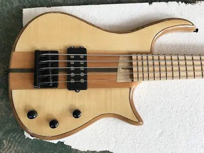 5 Strings Natural ASH Electric Bass Guitar With Active CircuitMaple Fretboard • $334.40