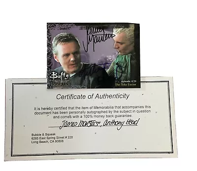 Buffy The Vampire Slayer James Master And Anthony Head Autograph Inkwork COA • $79.99