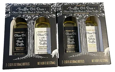 2x Trader Joe's Truffle Oil Duo Olive Oil Black White Truffle Set 4.06oz 06/2025 • $42.99