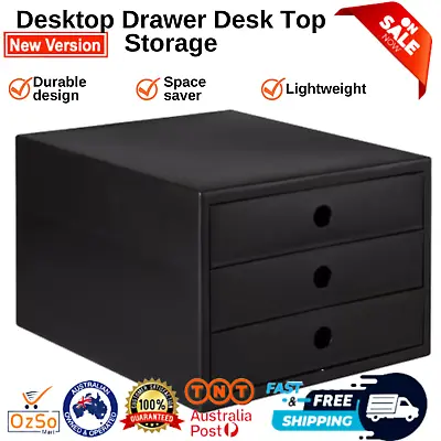 $23.48 • Buy Black Desktop Drawer Desk Top Storage Drawer Home Office Organiser