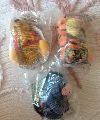 3 X McDonald's 'Winnie The Pooh' Happy Meal Finger Puppets . Free UK Postage • £11.49